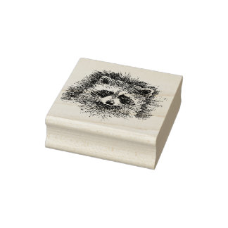 Raccoon Face New Mounted Rubber Briefmarke Gummistempel