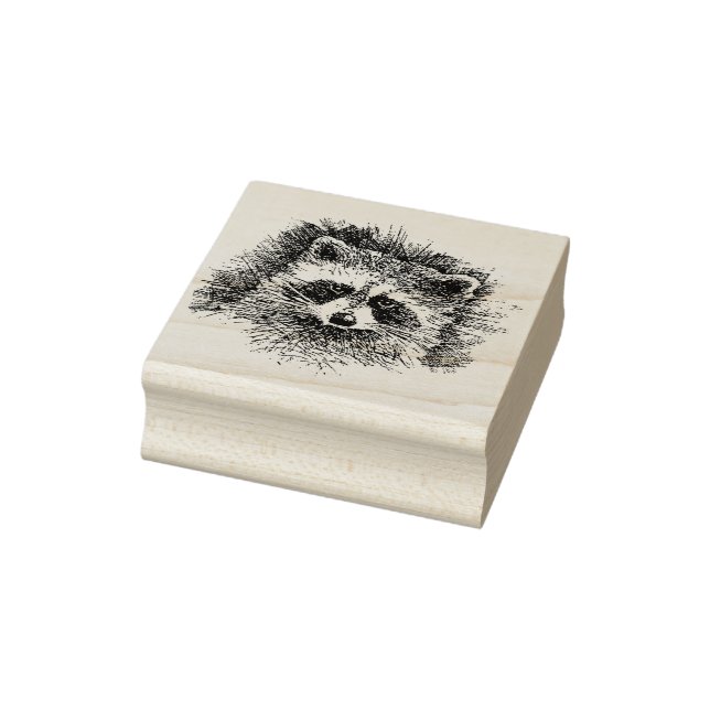 Raccoon Face New Mounted Rubber Briefmarke Gummistempel (Stempel)