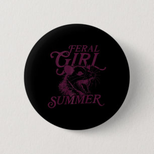 Raccoon Feral Girl Sommer Tank Top Button