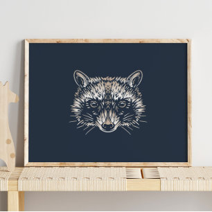 Raccoon   Forest Animal Raccoon Wall Print Poster