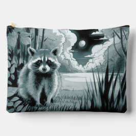 Raccoon Forest Clearing Zubehör Pouch Travel Bag Zubehörtasche