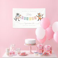 Raccoon Fox Forest Friends Neutral Baby Dusche