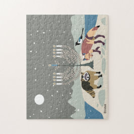 Raccoon.Fox.Magpie 2Hanukkah 11x14 Puzzle