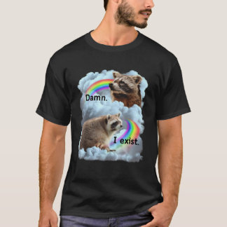 Raccoon Funny I gibt Depression Meme Dark Mental T-Shirt
