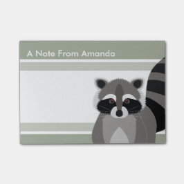 Raccoon-Gauner-niedlicher Entwurf für Post-it Klebezettel