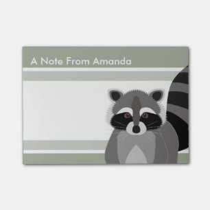 Raccoon-Gauner-niedlicher Entwurf für Post-it Klebezettel