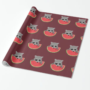 Raccoon Geschenkpapier