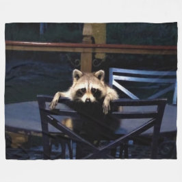 RACCOON GEWARTET FLEECEDECKE