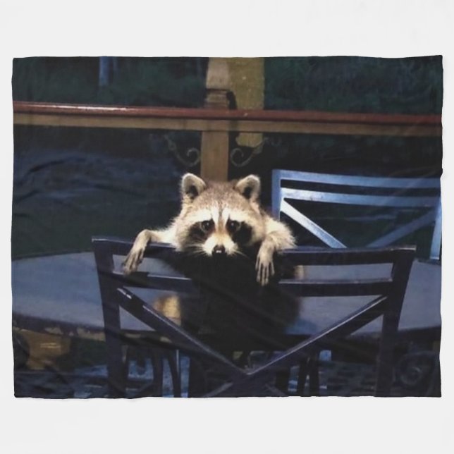 RACCOON GEWARTET FLEECEDECKE (Vorderseite (Horizontal))