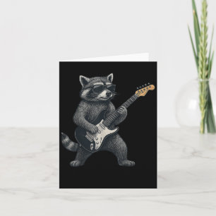 Raccoon Gitarrenrock und Roll Gift Men Wome Karte