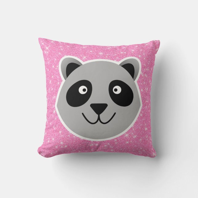 Raccoon-Glitzer Kissen (Vorderseite)