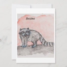 Raccoon Greeting Card Feiertagskarte