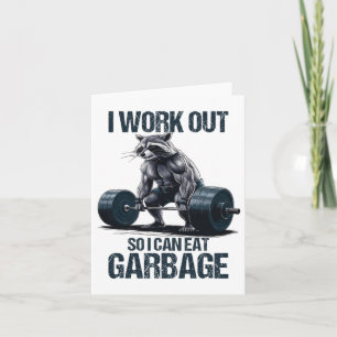 Raccoon Gymnasium trainiere ich, um zu essen Karte