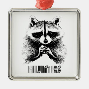 Raccoon Hijinks Ornament Aus Metall