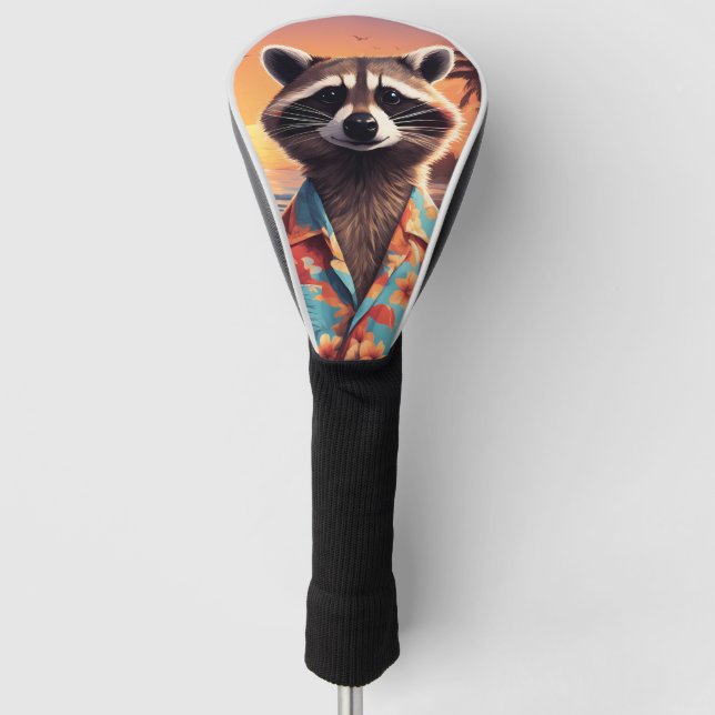 Raccoon Holiday Golf Headcover (Vorderseite)