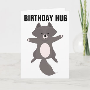 RACCOON HUG BIRTHDAY Grußkarten Karte