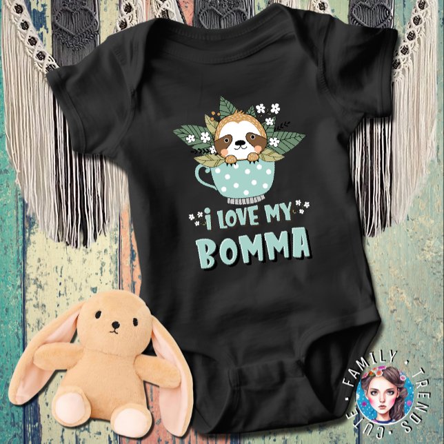 Raccoon I Liebe My Bomma Baby Strampler (Von Creator hochgeladen)