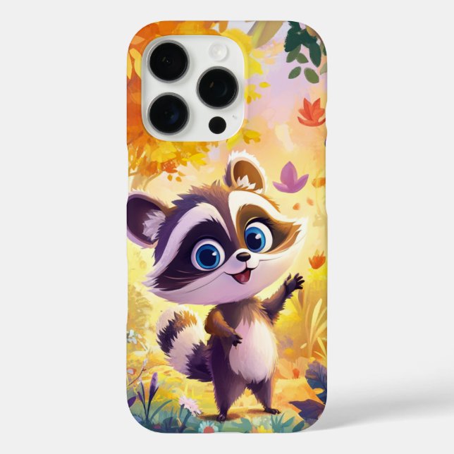 Raccoon Illustration Phone Case (Rückseite)