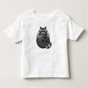 Raccoon im Bowling mit Bowlingball Kleinkind T-shirt