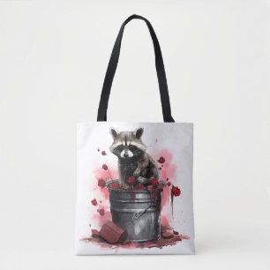 Raccoon im Mülleimer-Valentinstag