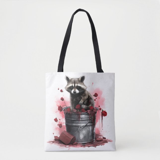 Raccoon im Mülleimer-Valentinstag (Vorderseite)