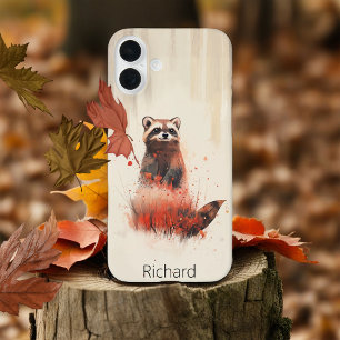 Raccoon im Wald iPhone 16 Plus Hülle