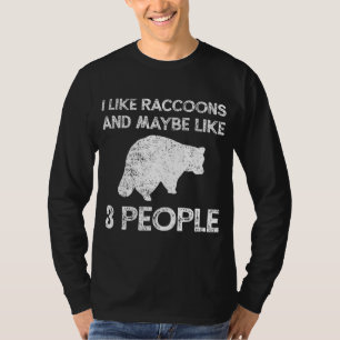 Raccoon Introvert Sarcastic Funny Vintag T-Shirt