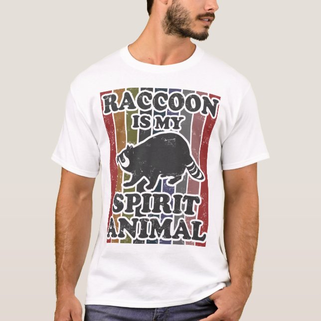 Raccoon ist mein Geiststier T-Shirt (Vorderseite)