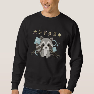 Raccoon Japan Retro 90er Kawaii Anime Tiere Sweatshirt
