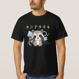 Raccoon Japan Retro 90er Kawaii Anime Tiere T-Shirt