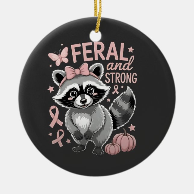 Raccoon Keramik Ornament (Vorne)