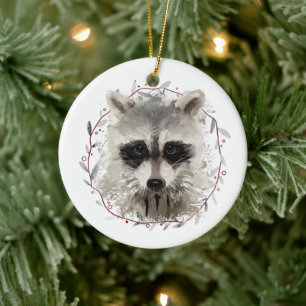 Raccoon Keramik Ornament