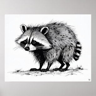 Raccoon - Kunstdruckerei Poster