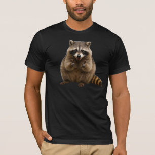 Raccoon lächelnd dümpeln auf! T-Shirt