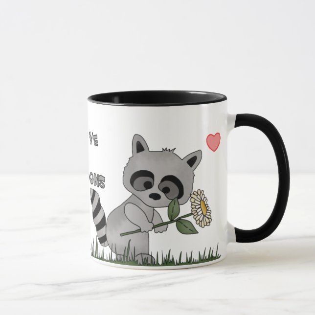 Raccoon-Liebe Tasse (Rechts)