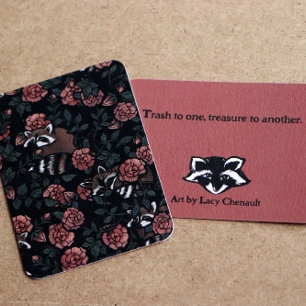 Raccoon liebt niedliche Raccoons Kunst Eins Mitteilungskarte