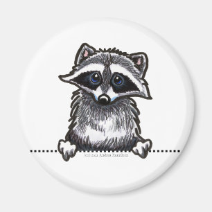 Raccoon Line Art Magnet