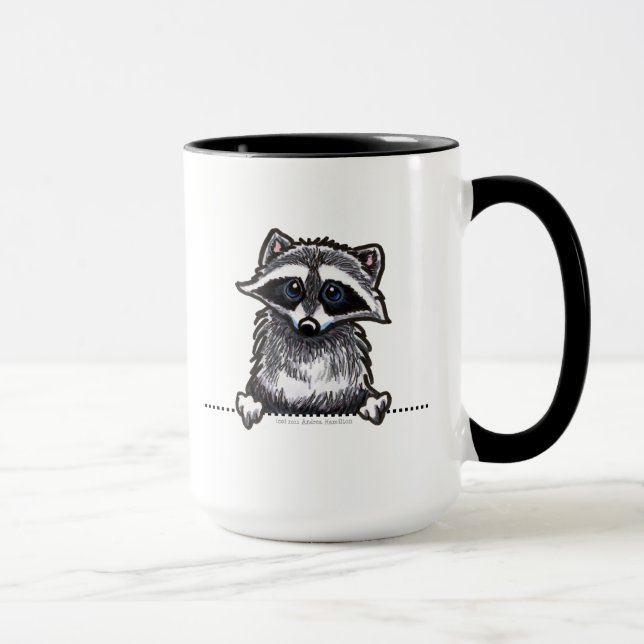 Raccoon Line Art Tasse (Rechts)