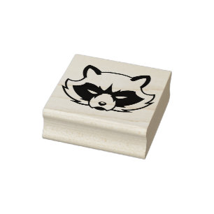 Raccoon-Logo Gummistempel