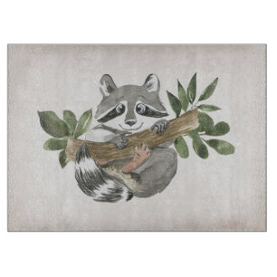 Raccoon Lover Baby Raccoon Kinderzimmer Art Schneidebrett