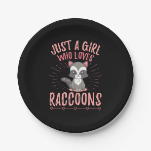 Raccoon Lover Just A Girl Lieben Raccoon Pappteller