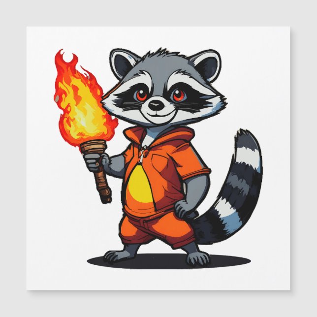 Raccoon Magnetkarte (Vorderseite)