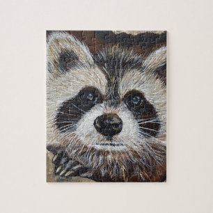 Raccoon-Malerei Puzzle