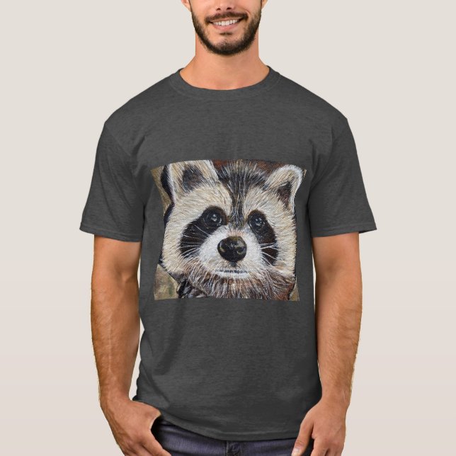 Raccoon-Malerei T-Shirt (Vorderseite)