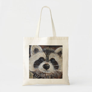 Raccoon-Malerei Tragetasche