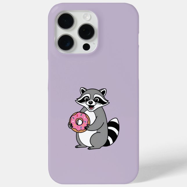Raccoon mit Donut - Spaß Lila Case-Mate iPhone Hülle (Rückseite)
