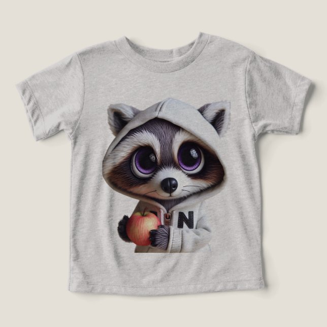 Raccoon mit einem Apple (Design Vorderseite)