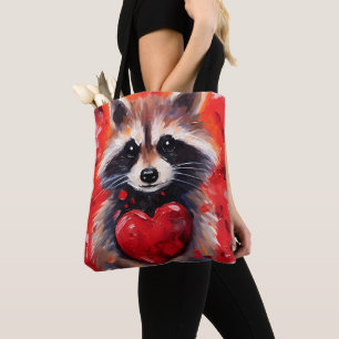 Raccoon mit Herz-Valentinstag
