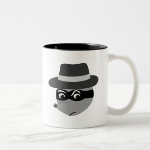 Raccoon Mobster Zweifarbige Tasse