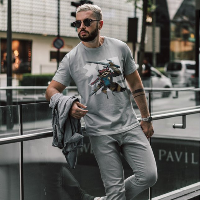 Raccoon Modern Samurai T-Shirt (Von Creator hochgeladen)